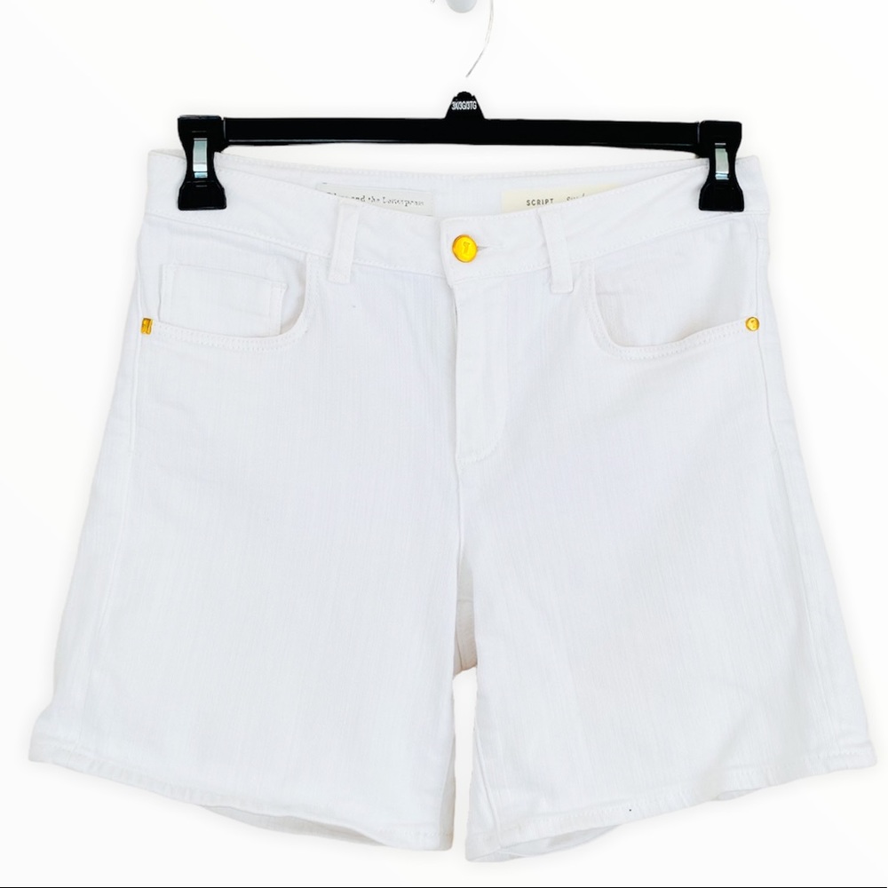 Anthropologie Pilcro & The Letterpress White Denim Shorts Size 28 - Picture 2 of 7